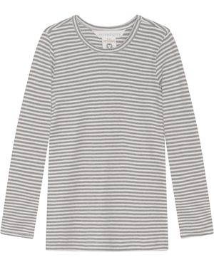 SERENDIPITY ORGANICS Jumper Striped "Slim Stripe" Round Neck - White