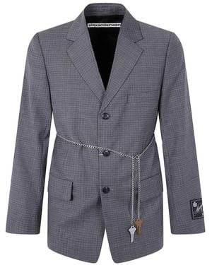 Alexander Wang Tailored Blazer With Chain - Blue
