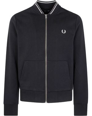 Fred Perry Zip Through Sweatshirt - Black