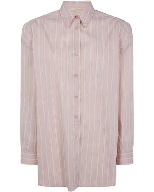 Frankie Shop "Oana" Cotton Padded Shirt - Pink