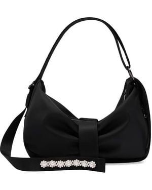 Simone Rocha Borsa A Tracolla Con Fiocco Ricamato - Nero