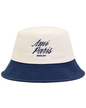 Ami Paris Cappello Bicolor "Ami Paris" - Blu