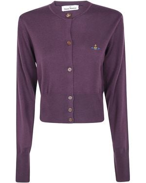 Vivienne Westwood Cropped Cardigan "Bea" - Purple