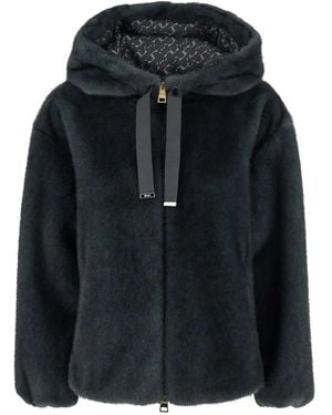 Herno 'Bomber' Soft Faux Fux Jacket - Black