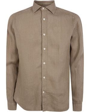 Tintoria Mattei 954 Linen Shirt - Brown