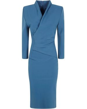 La Petite Robe Di Chiara Boni Dress With Collar "Demei" - Blue