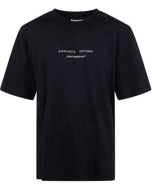 Oamc Peacemaker Loose Fit T-Shirt "Landart 02 Print" - Black