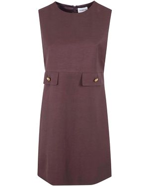 P.A.R.O.S.H. P. A.R. O.S. H. "Raisa26" Viscose Linen Mini Dress - Viola