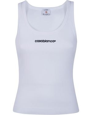 CASABLANCA Top Ribbed "W. Pf26.Jts.039.02" - White