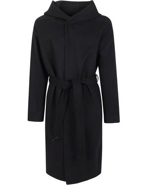 Rick Owens Cappotto Con Cappuccio "Tower" - Nero