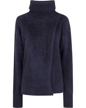 Uma Wang Top High Neck "Uw900" - Blue