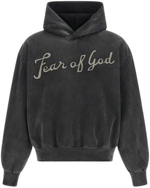 Fear Of God Felpa Con Cappuccio "26" Classic Fit Half Raglan Hoodie" - Black