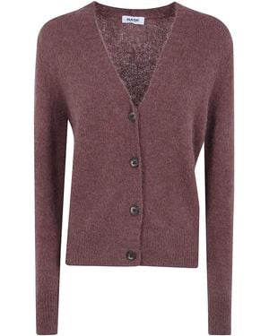 Base London Cardigan Sweater Chocolate - Purple