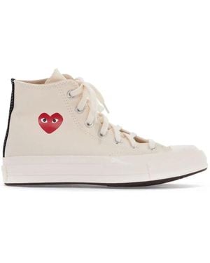 COMME DES GARÇONS PLAY Small Heart High Top Trainers "Chuck Taylor - Pink