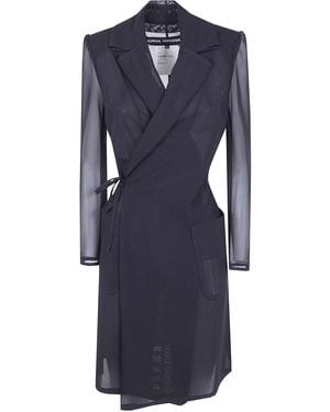 Junya Watanabe Long Doublebreasted Coat - Blue