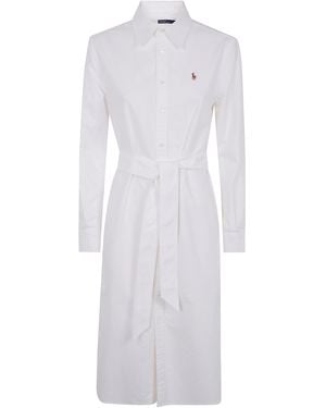 Polo Ralph Lauren Long Sleeve Day Dress - White