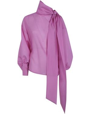 Essentiel Antwerp Top Bow Tie "Karismatic Pussy" - Purple