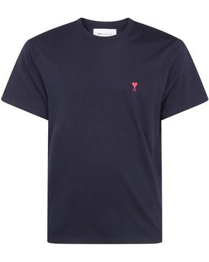 Ami Paris T-Shirt Short Sleeve "Quota Ami De Coeur" - Blue