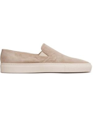 Common Projects "Minimal" Slip On Low Profile Suede - White