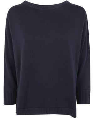Rossopuro Maglione A Maniche Lunghe Con Scollo A Barca - Blu