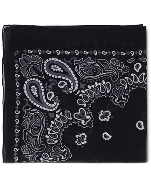 Destin Cotton "Quadra" 120X120 Cm Bandana Print - Black