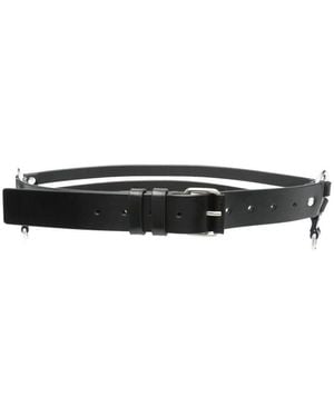 Ann Demeulemeester Monna 3,5Cm Belt With Double Rings - White