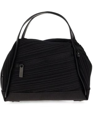 Pleats Please Issey Miyake Shoulder Bag Pleated "Bias Pleats" - Black