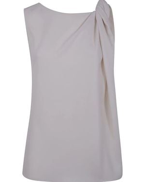 P.A.R.O.S.H. Ruched Detailing Top - Grey