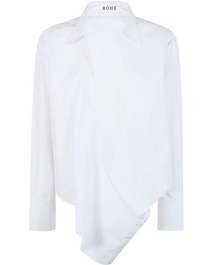 Rohe Reinvented Tuxedo Wrap Shirt - White