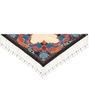 Etro Printed And Embroidered Bandana - White