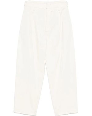 Lemaire Pantaloni Carotta Pleatti Di - Bianco