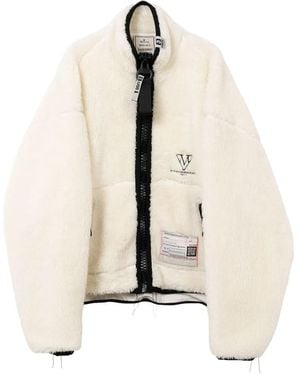 Maison Mihara Yasuhiro Amateur Sewn Wide Back Boa Blouson - Natural