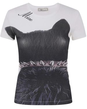 Blumarine Short Sleeve Jersey T-Shirt - Black