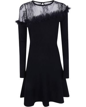 Blumarine Dress With Lace - Black