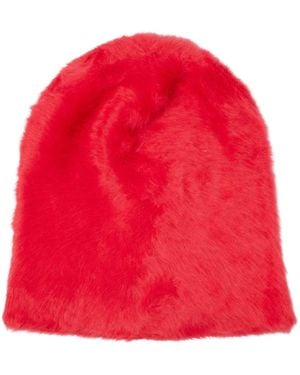 About Angora Beanie - Red