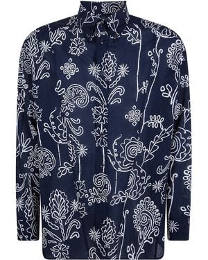 Giorgio Armani Fancy Printed Shirt Jacket - Black