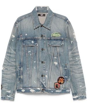 Amiri Giacca Trucker Vintage Pegasus - Blu