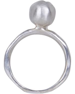 Rosa Maria Narges S Sm Gy Plated Ring - Metallic