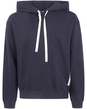 Jil Sander Sweatshirt Printed "Hoodie" - Blue