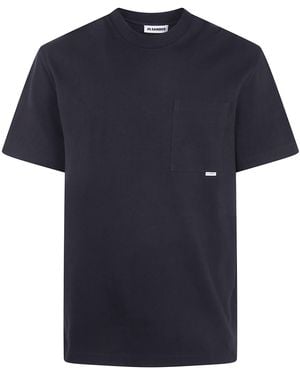 Jil Sander T-Shirt Maniche Corte Con Tasca "J22Gc0270.J20256 001 - Blue