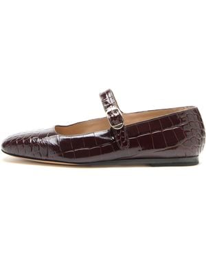 Le Monde Beryl Croc-Effect Mary-Jane - Brown