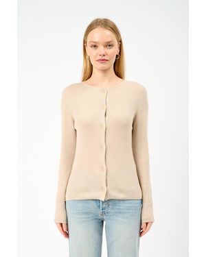 The Elder Statesman Delicash Silk And Cashmere Cardigan - Natural
