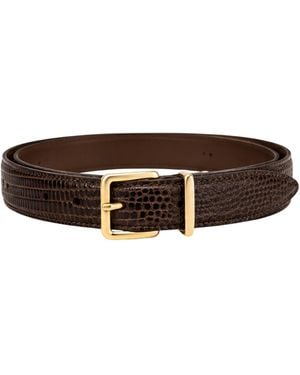 MARCÉLA LONDON Hyra Croc Belt - Brown