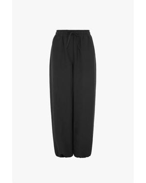 ALIGNE Darla Linen Tie Detail Trouser - Black