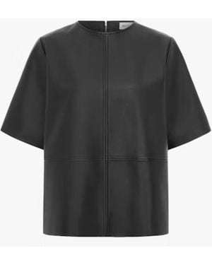 ALIGNE Lb Frank Leather T-Shirt - Black