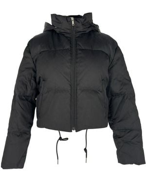 Prada Re-Nylon Cropped Down Jacket - Black