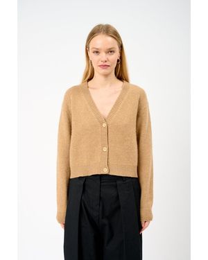 The Elder Statesman Boxy Cardigan - Black
