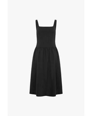 ALIGNE Rosia Drop Waist Linen Dress - Black