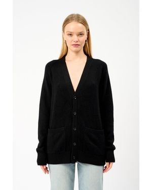 The Elder Statesman Heavy Cardigan - Black