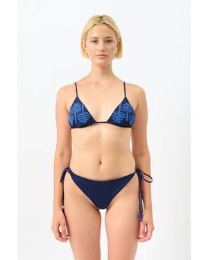Johanna Ortiz Enjipai Bikini Top - Blue